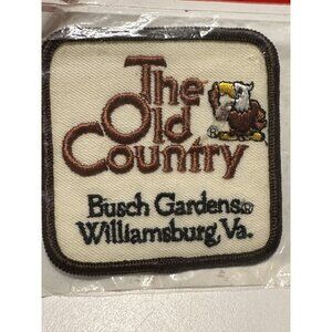 Vtg OLD COUNTRY BUSCH GARDENS THEME PARK Eagle Virginia Jacket Hat Patch